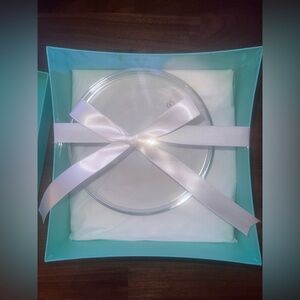NWT Tiffany & Co. Crystal Glass Plate